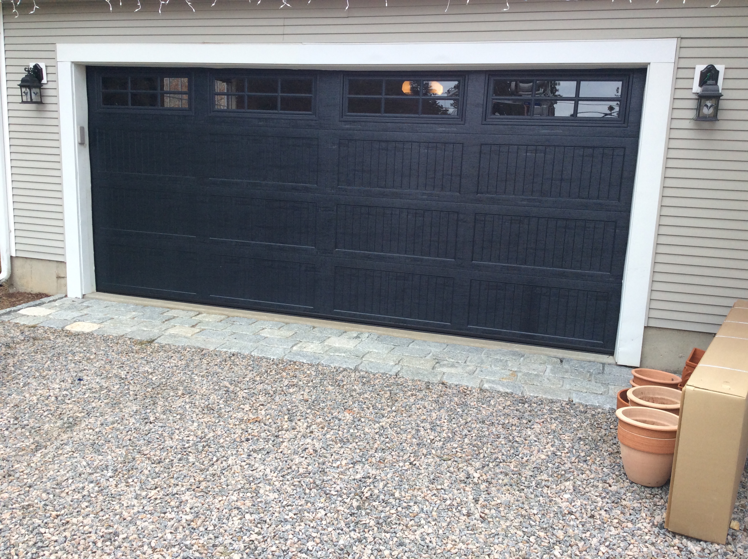 Top Garage Door Color: Black/Dark Gray - Fagan Door