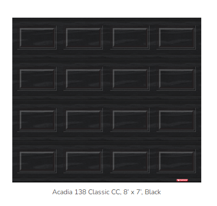 8x7 Acadia 138 Classic Door in Onyx