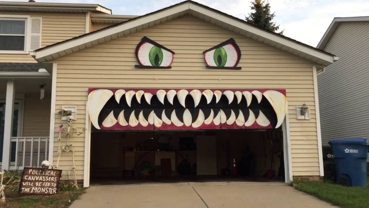 Garage Dressed as Monster