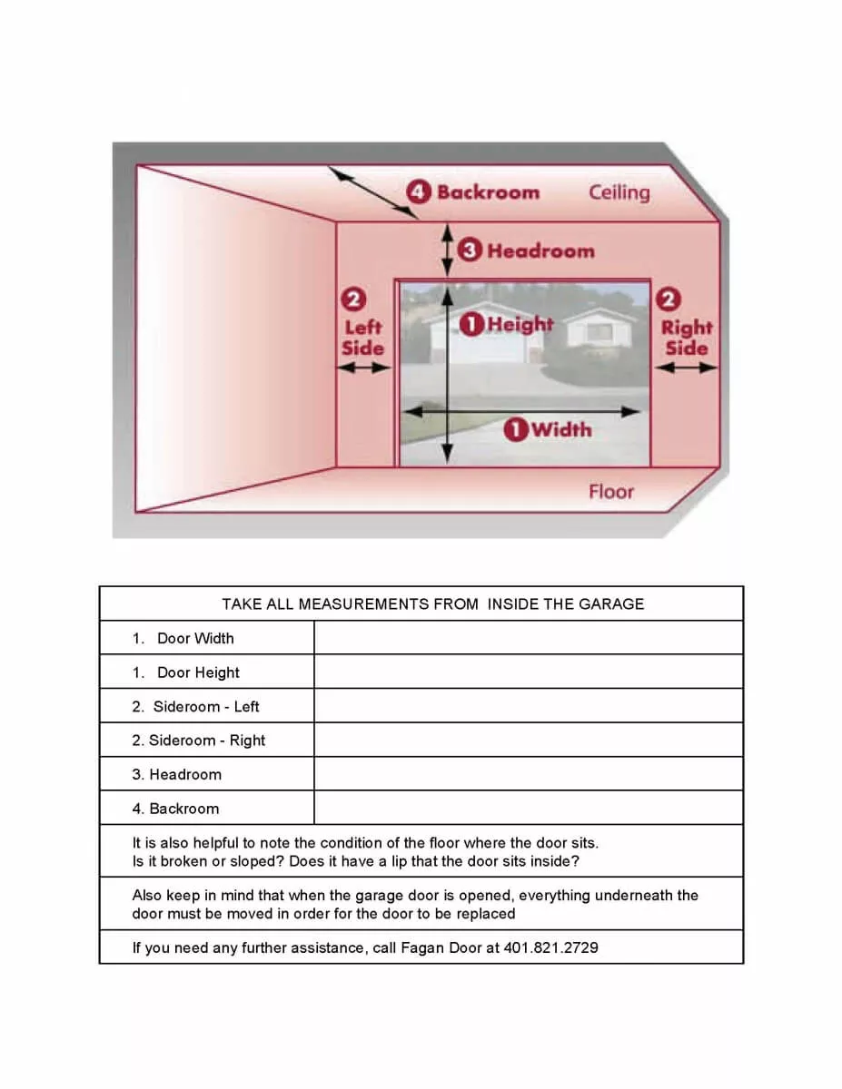 Measuring Your Garage Door