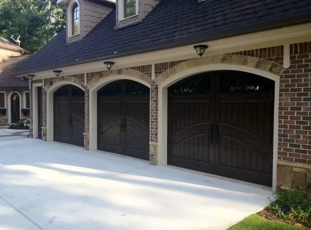 black garage doors